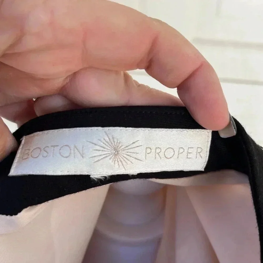 Boston Proper lace overlay elegant lined jacket - size L - Picture 9 of 12